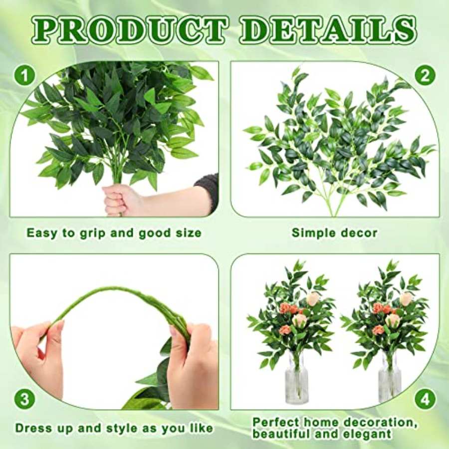 Pcs Artificial Italian Ruscus  - Ruscus Stem Faux avis et prix