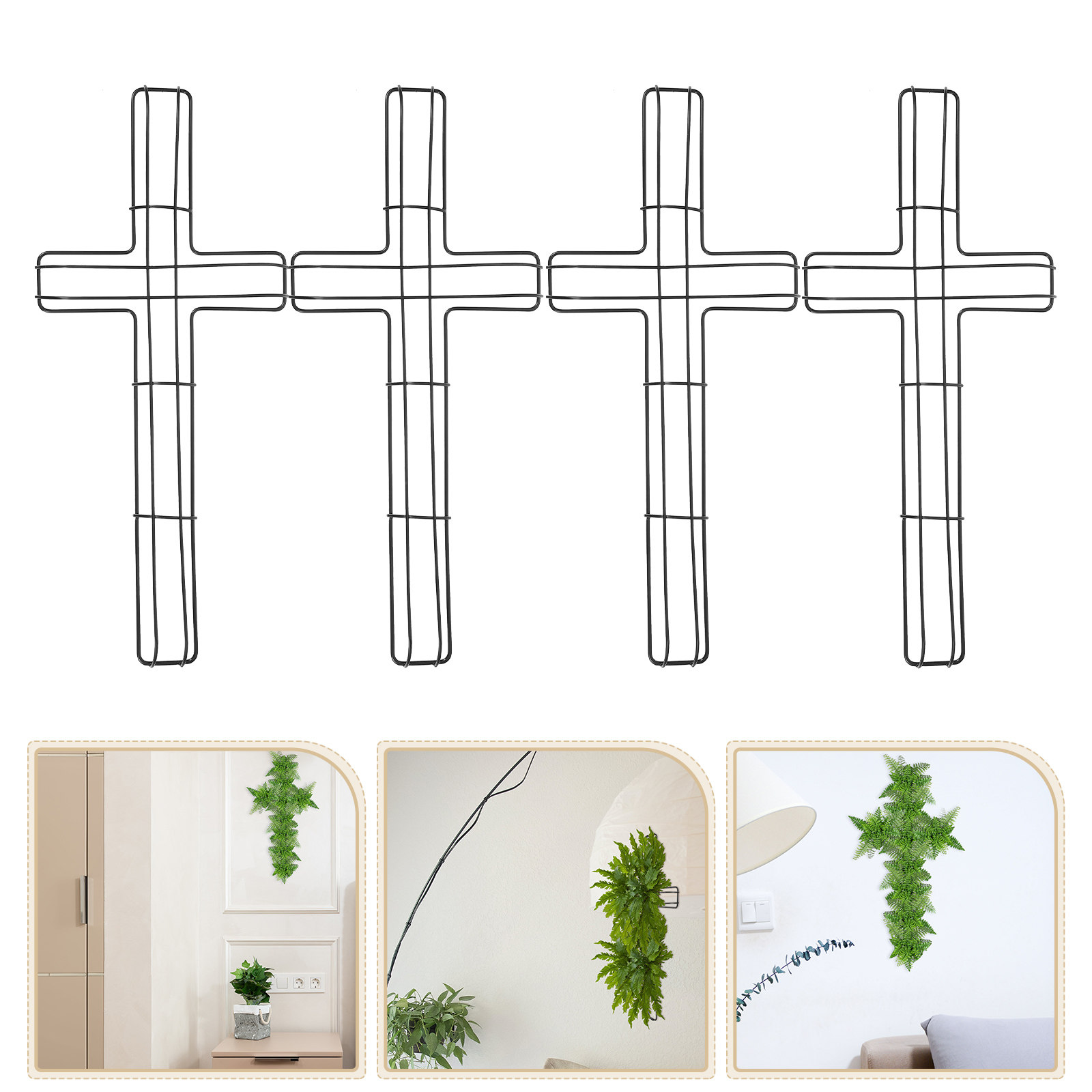 4Pcs Flower Wreath Iron Frame  - Wreath Form Wire avis et prix