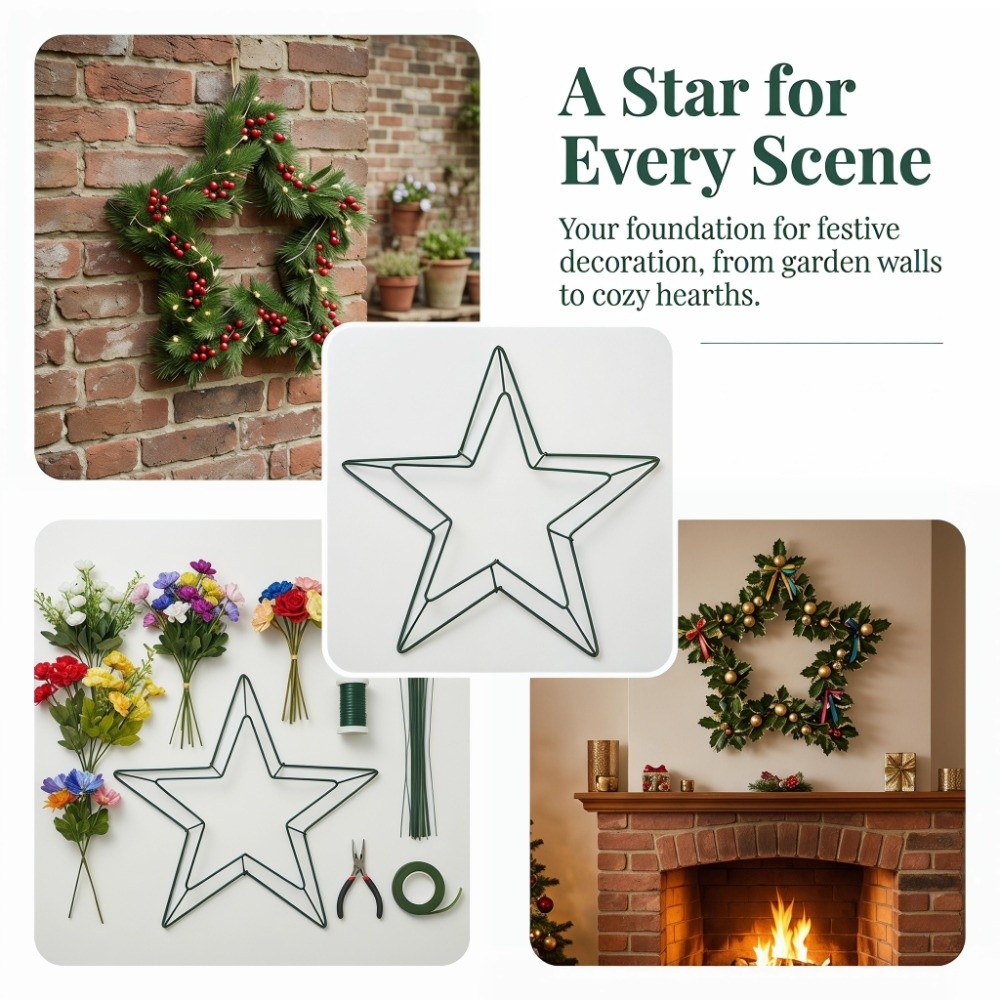 Festive Hanging Metal Wire Sta - Wreath Form Wire avis et prix