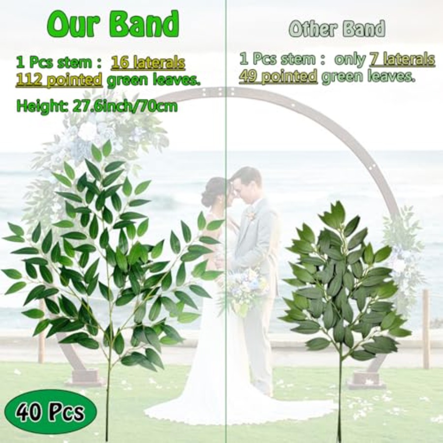 40 Artificial Italian Ruscus G - Ruscus Stem Faux avis et prix